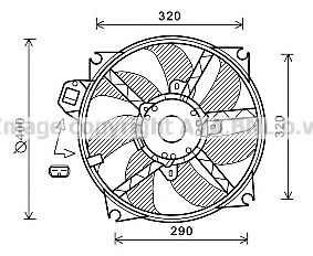 AVA QUALITY COOLING rt7563 -  Вентилятор, охлаждение двигателя